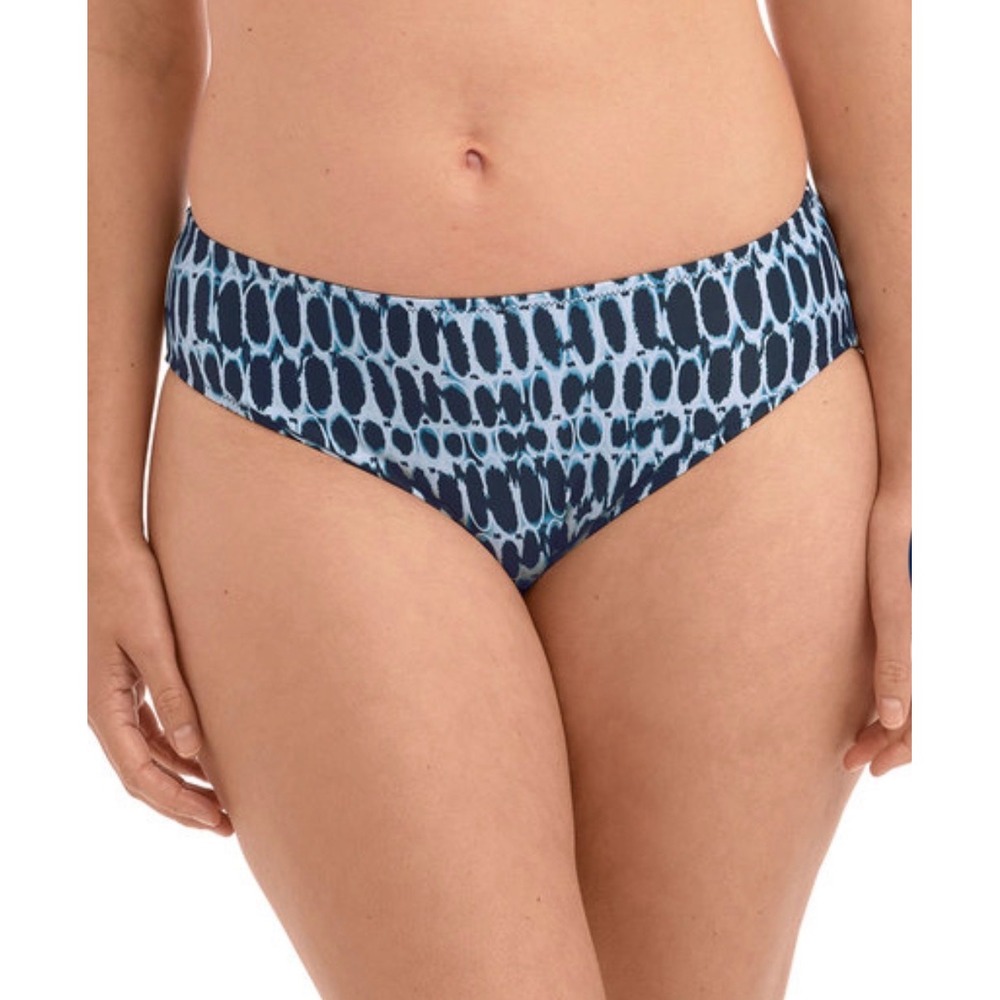 Fantasie Swim Kuramathi Mid Rise Bikini Brief Bottoms Ink Blue FS7015INK XL